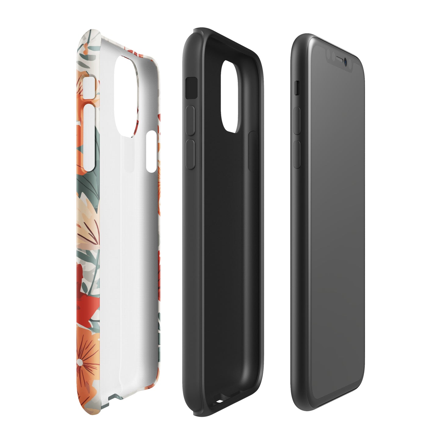 Rustic Floral Canadian Flag Tough Phone Case for iPhone®