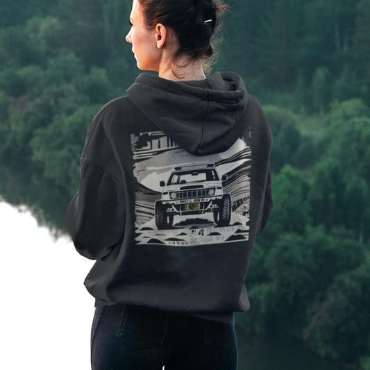 Newspaper Overlander 4x4 Hoodie (Back Graphic)