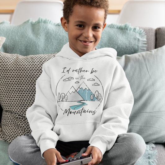 Youth I'd Rather Be In The Mountains Graphic Hoodie