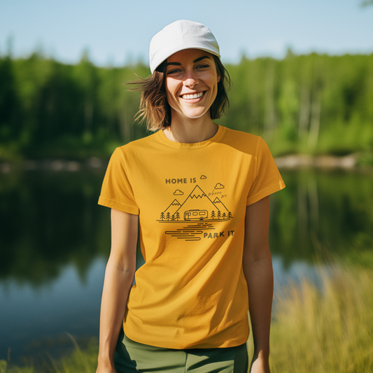 Home Is Where We Park It Camping Short Sleeve T-Shirt