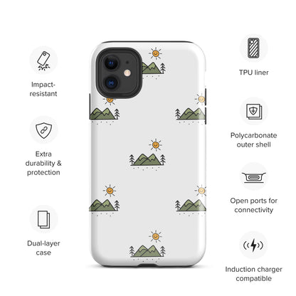 Mini Outdoors Mountain Pattern Tough Phone Case For iPhone®