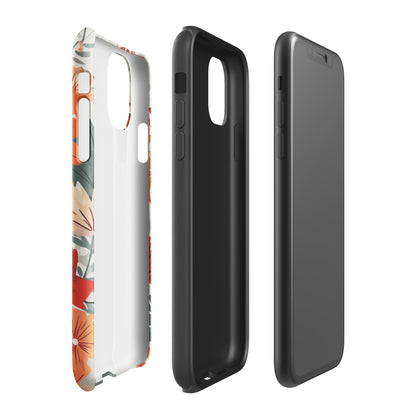 Rustic Floral Canadian Flag Tough Phone Case for iPhone®